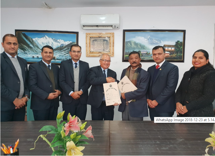 राष्ट्रिय बीमा कम्पनी र नेपाल पूनर्बीमा कम्पनी बीच सम्झौता