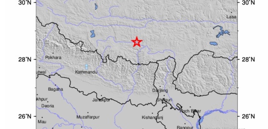 नेपाल–चीनको सीमानामा ६.२ रेक्टर स्केलको भूकम्प, काठमाडौंसम्म हल्लियो