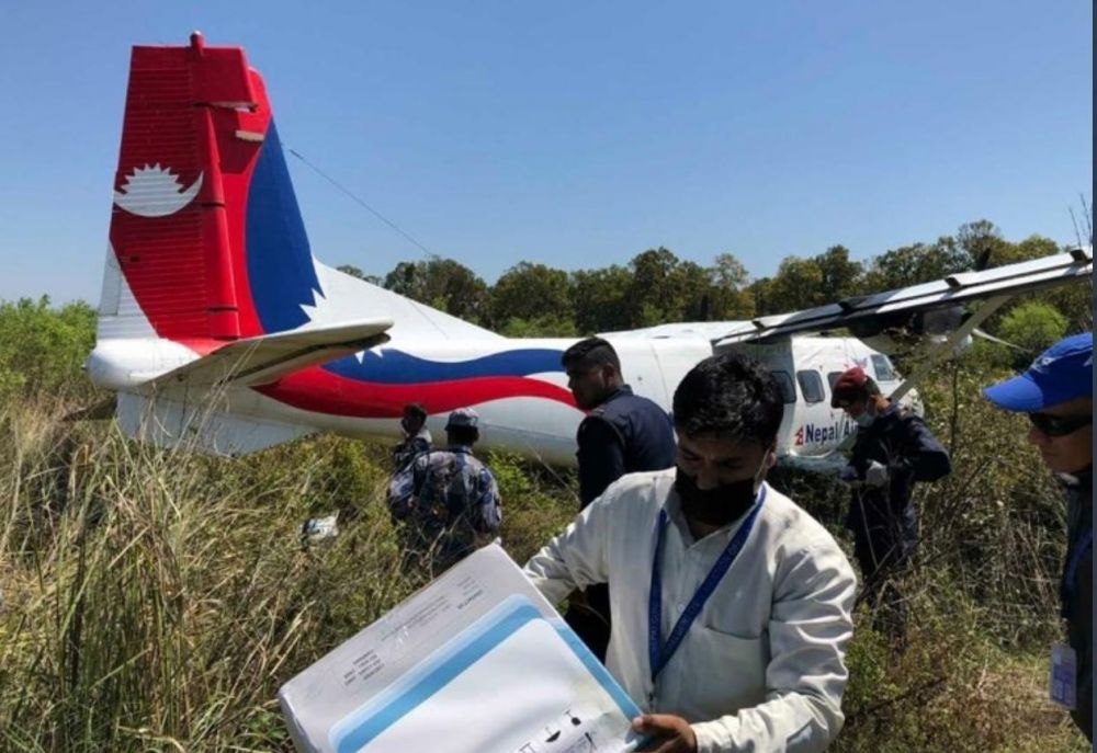 नेपाल एयरलाइन्सको जहाज नेपालगन्जमा दुर्घटना