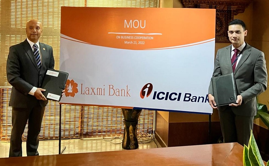 लक्ष्मी बैंक र भारतको आईसीआईसीआई बैंकबीच सम्झौता