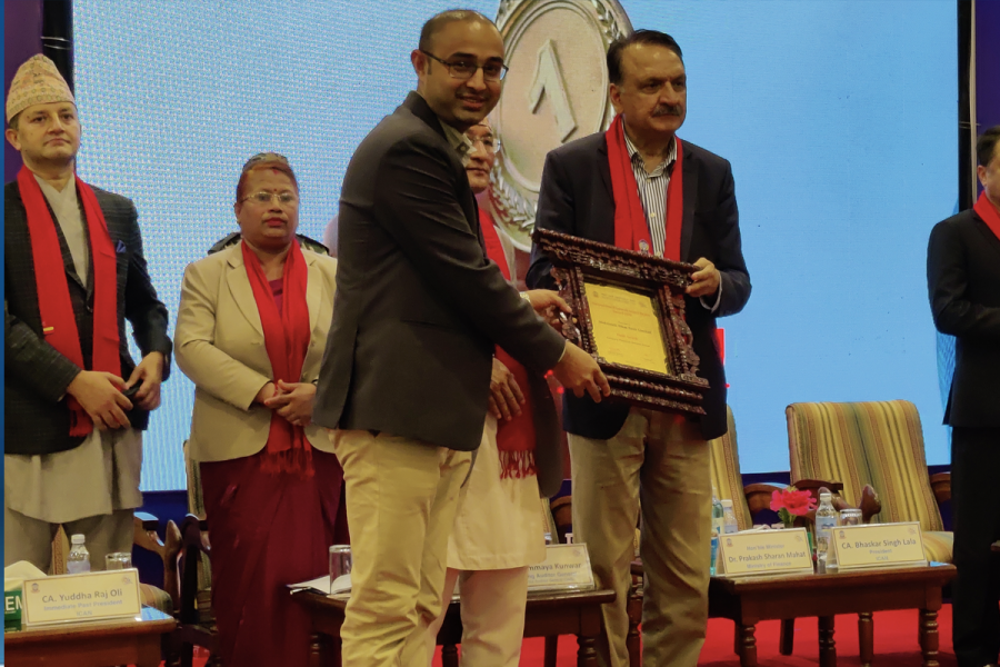 नेपाल चार्टर्ड एकाउन्टेन्ट्स संस्थाद्वारा मुक्तिनाथ विकास बैंक पुरस्कृत