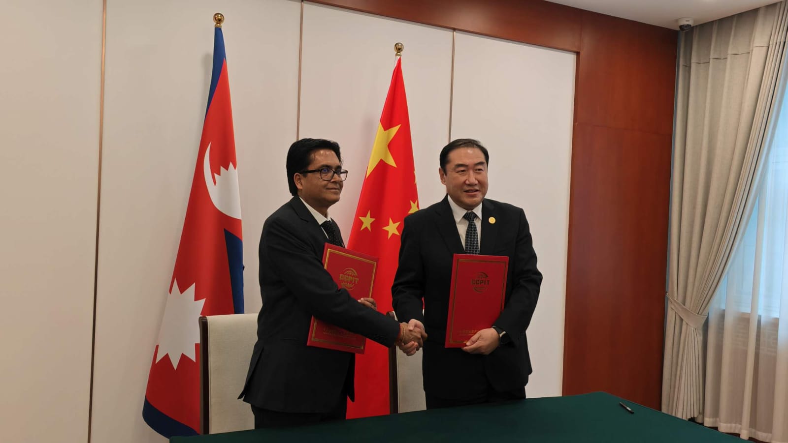 नेपाल–चीन व्यवसाय परिषद् स्थापना गर्न नेपाल उद्योग परिसंघ र सीसीपीआईटीबीच सम्झौता